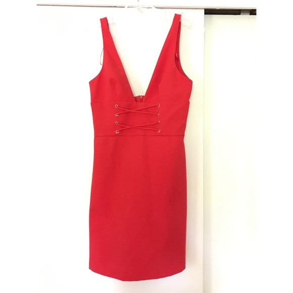 Zara Red Short Fitted Dress NWT Small - Picture 9 of 13